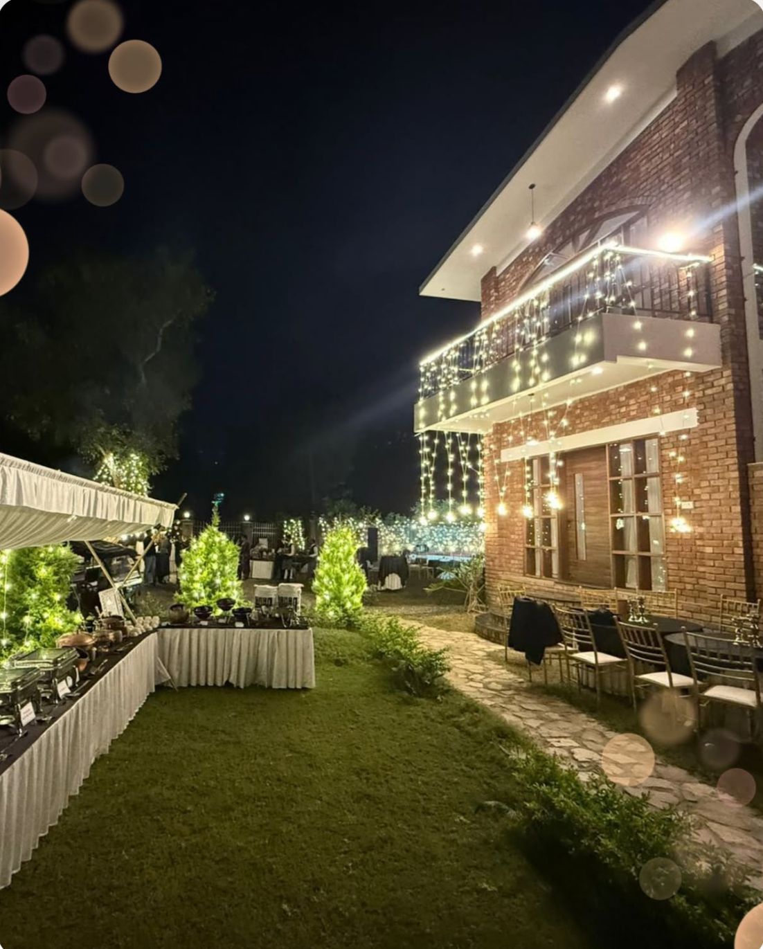 Event space interior at The Abode Living luxury villa Dehradun